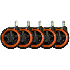 LC-Power Rollen LC-CASTERS-DRIFT 5er Set Orange