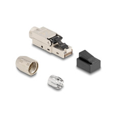 Delock Stecker RJ45 Cat.6A Feldkonfektionierbar 1 Stück, Silber Delock Stecker RJ45 Cat.6A Feldkonfektionierbar 1 Stück, Silber