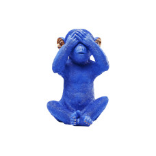 Kare Spardose Monkey Mizaru Blau