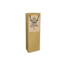 Braun + Company Flaschentasche Uni Postkarten 12 x 36 x 10 cm, Gold