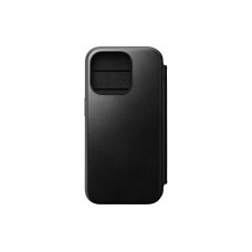 Nomad Modern Horween Leather Folio iPhone 15 Pro Schwarz