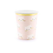 Partydeco Einwegbecher Cat 200 ml, 6 Stück, Hellrosa Partydeco Einwegbecher Cat 200 ml, 6 Stück, Hellrosa