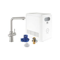 GROHE Küchenarmatur Blue Professional L-Auslauf Set Supersteel GROHE Küchenarmatur Blue Professional L-Auslauf Set Supersteel