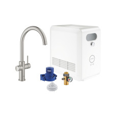 GROHE Küchenarmatur Blue Professional C-Auslauf Set Supersteel GROHE Küchenarmatur Blue Professional C-Auslauf Set Supersteel