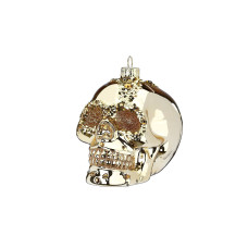 INGES CHRISTMAS DECOR Weihnachtskugel Totenkopf 9 cm, 2 Stück, Gold INGES CHRISTMAS DECOR Weihnachtskugel Totenkopf 9 cm, 2 Stück, Gold