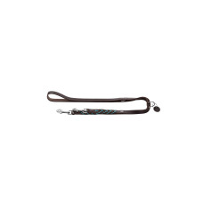 Hunter V-Führleine Solid Education Cord, 20/200, Dunkelbraun/Türkis