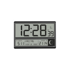 TFA Dostmann Funkuhr mit Sonnenauf- und -untergangsanzeige XL Schwarz