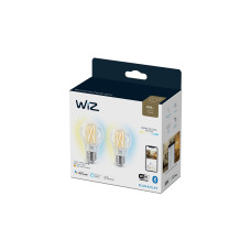 WiZ Leuchtmittel 7W (60W) E27 A60 Filament Clear Doppelpack