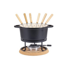 Kadastar Käsefondue-Set Nostalgie 9 Teile, Schwarz