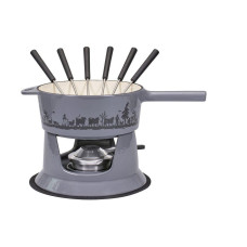 Kadastar Käsefondue-Set Alpaufzug Familie 9 Teile, Blaugrau Kadastar Käsefondue-Set Alpaufzug Familie 9 Teile, Blaugrau