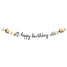 Partydeco Girlande Baufahrzeuge 2 m, Mehrfarbig Partydeco Girlande Baufahrzeuge 2 m, Mehrfarbig