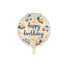 Partydeco Folienballon Baufahrzeuge 45 cm, Mehrfarbig Partydeco Folienballon Baufahrzeuge 45 cm, Mehrfarbig