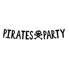 Partydeco Girlande Piraten 14 x 100 cm, Schwarz Partydeco Girlande Piraten 14 x 100 cm, Schwarz