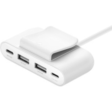 Belkin USB-Hub 4-Port USB Charge Weiss