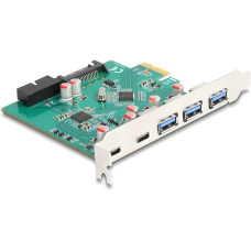 Delock PCI-Express-Karte 3x USB-A 3.0 / 2x USB-C 3.0