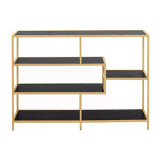 AC Design Regal Seaford 114 x 35 x 78 cm, Gold/Schwarz