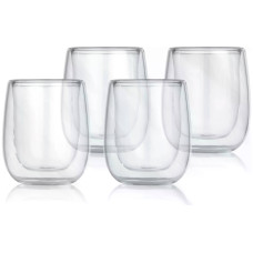 GOURMETmaxx Espresso Becher 80 ml, 4 Stück, Transparent