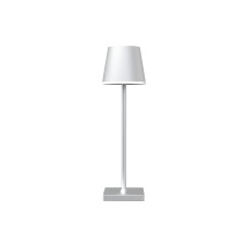 xoxo design ag Akku-Tischleuchte X2, 3W, 3000K, 38 cm, Silber