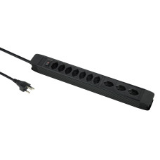Schönenberger Steckdosenleiste 3 x horizontal / 7 x vertikal 5 m, Schwarz Schönenberger Steckdosenleiste 3 x horizontal / 7 x vertikal 5 m, Schwarz