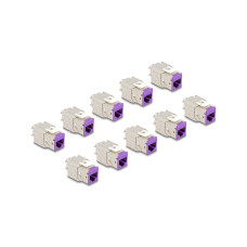 Delock Keystone-Modul RJ45 zu LSA Cat.6A Violett, 10 Stück
