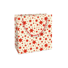 Braun + Company Geschenktasche Beautiful Stars 20 x 21 x 8 cm, Rot