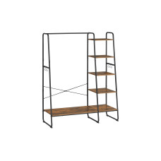 VASAGLE Garderobenständer mit 5 Ebenen 120 x 160 cm, Braun/Schwarz