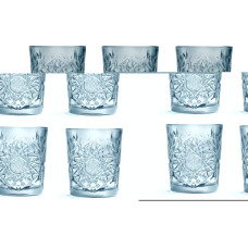 onis Gin Glas Hobstar 350 ml, 6 Stück, Blau