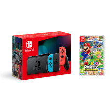 Nintendo Switch Rot/Blau inklusive Mario Party Superstars