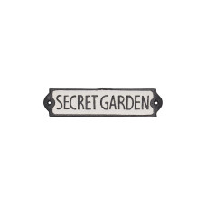 Esschert Design Wanddekoration Secret Garden 21.2 cm, Schwarz/Weiss