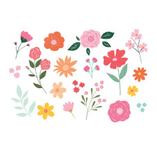 Partydeco Tattoo Set Blumen