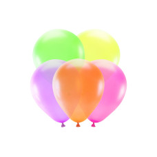 Partydeco Luftballon Uni Neon 5 Stück, Mehrfarbig, Ø 25 cm Partydeco Luftballon Uni Neon 5 Stück, Mehrfarbig, Ø 25 cm
