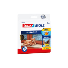 tesa Dichtungsband P-Profil, Braun, 6 m x 9 mm