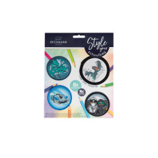 Beckmann Badges Kletties 4 Stück, Schwarz