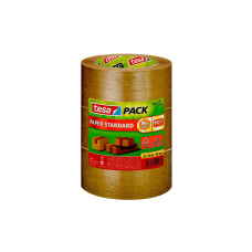 tesa Klebeband 3 x Papier Standard ecoLogo 50 mm x 50 m, Braun