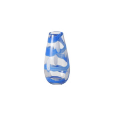 Boltze Vase Ascos 28.5 cm, Blau/Weiss