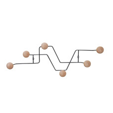 present time Garderobenleiste Zig Zag 6 Haken, Nature present time Garderobenleiste Zig Zag 6 Haken, Nature