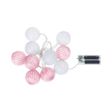 COCON Lichterkette LED Rosa/Weiss, 175 cm