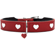 Hunter Halsband Love XS (32), Rot/Schwarz Hunter Halsband Love XS (32), Rot/Schwarz