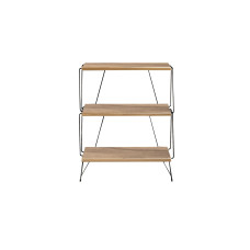 Woody Fashion Beistelltisch Lazandos 46 x 76 x 30 cm, Nature/Schwarz