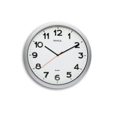 Maul Wanduhr MAULstep Ø 40 cm, Silber Maul Wanduhr MAULstep Ø 40 cm, Silber