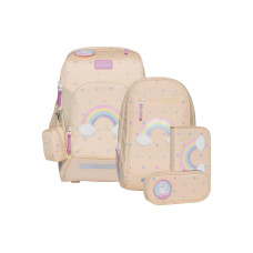 Beckmann Schulrucksack-Set Active Air Flx Yellow Heart, 6-teilig