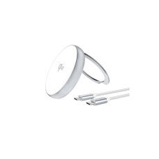 4smarts Wireless Charger Kickstand Qi2 Silber / Weiss