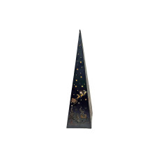 Dameco Tischdeko Pyramide Forest, 20 LEDs, 40 cm, Schwarz