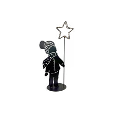 Dameco LED-Figur Junge, 40 LEDs, 60 cm, Schwarz