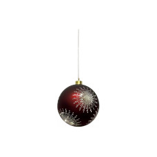 Dameco Weihnachtskugel 8 LEDs, Ø 10 cm, Rot