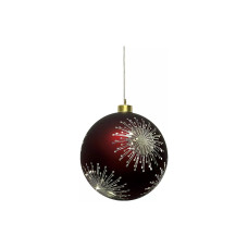 Dameco Weihnachtskugel 8 LEDs, Ø 12 cm, Rot