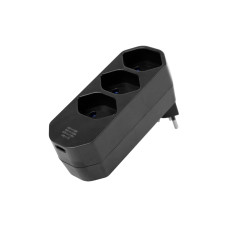 STEFFEN Mehrfachstecker 3 x T13, drehbar 320°, Schwarz STEFFEN Mehrfachstecker 3 x T13, drehbar 320°, Schwarz