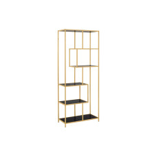 AC Design Regal Seaford 77 x 35 x 185 cm, Gold/Schwarz