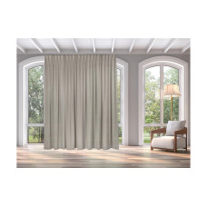 Casa Leon Tagvorhang Beige, 140 x 245 cm mit Faltenband