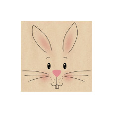 Braun + Company Serviette Hase, 33 x 33 cm, 1 Stück